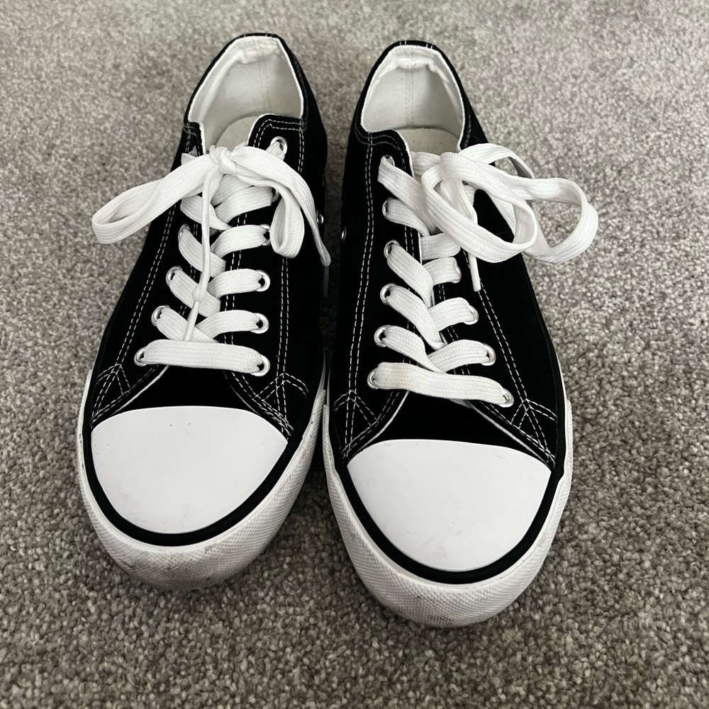 Black converse like shoes